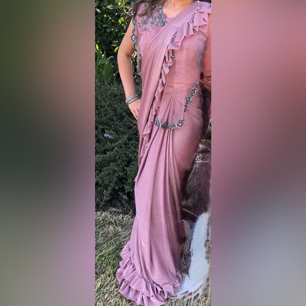 Elegant Pink Skirt Lehenga Choli